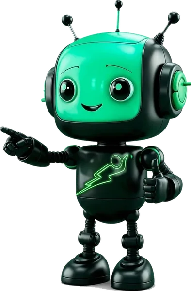 Mascote da ThunderNET apontando para os cursos grátis